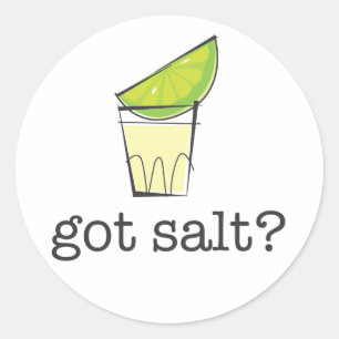 Heb je Salt? Tequila Shot met Limoen-stickers Ronde Sticker