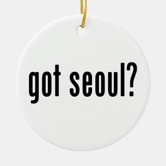 Heb je seoul? keramisch ornament (Voorkant)