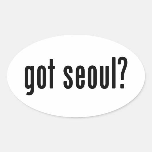 Heb je seoul? ovale sticker (Voorkant)