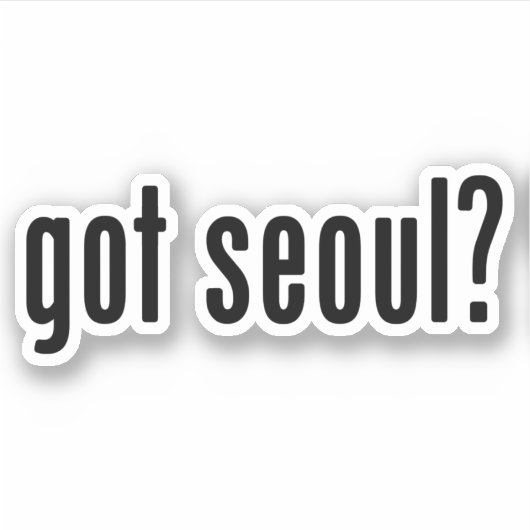Heb je seoul? sticker (Voorkant)