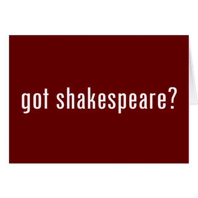 Heb je shakespeare? (Voorkant Horizontaal)