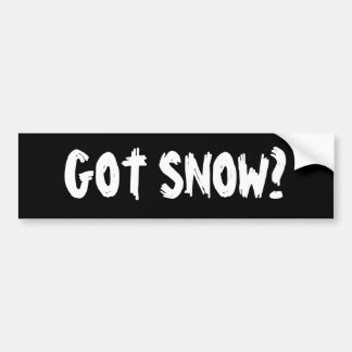 Heb je sneeuw? bumpersticker