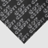 Heb je Snoep? Zwarte en witte schedels Halloween Tissuepapier (Detail)