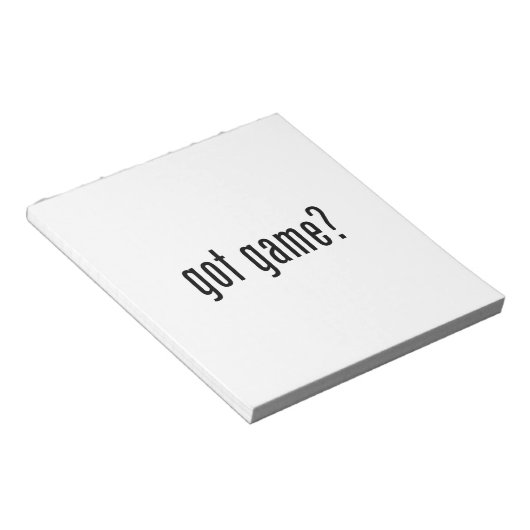 Heb je spel? notitieblok (Schuin)