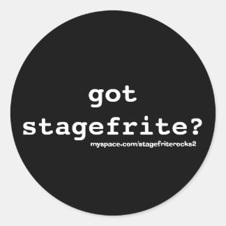 Heb je Stagefrite? ronde sticker