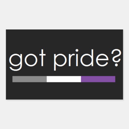 Heb je trots? Asexual pride sticker (Voorkant)