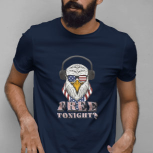 Heb je vanavond vrij? 4 juli patriottische adelaar t-shirt