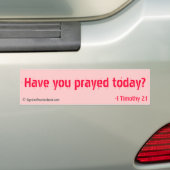 Heb je vandaag gebeden? bumpersticker (Op auto)
