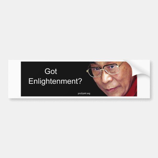 Heb je verlichting? bumpersticker (Voorkant)