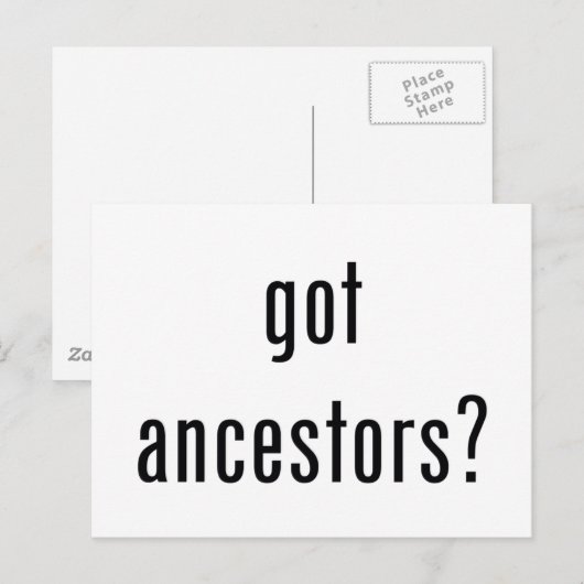 Heb je voorouders? briefkaart (Voorkant / Achterkant)