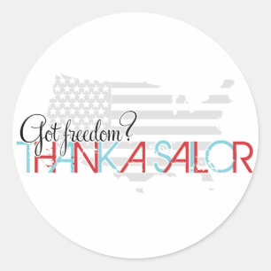 Heb je vrijheid? Bedankt voor de Sailor Ronde Sticker