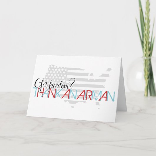 Heb je vrijheid? Hartelijk dank voor een Airman Bedankkaart (Voorkant)