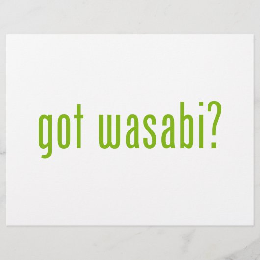 heb je wasabi? flyer (Voorkant)