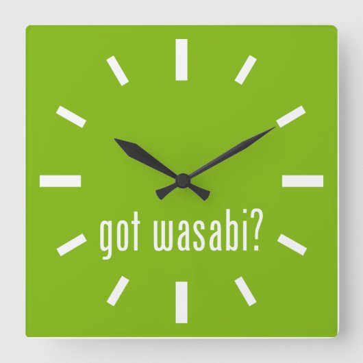 Heb je wasabi? vierkante klok (Voorkant)