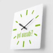 Heb je wasabi? vierkante klok (Hoek)