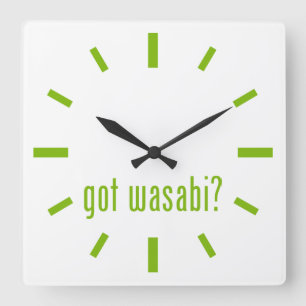 Heb je wasabi? vierkante klok