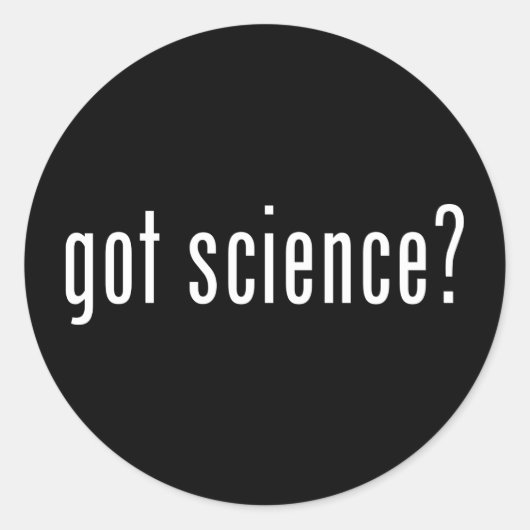 Heb je wetenschap? ronde sticker (Voorkant)