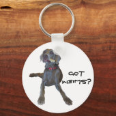 Heb je Wims? Weimaraner Sleutelhanger (Voorkant)