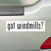 Heb je windmolens? bumpersticker (Op auto)