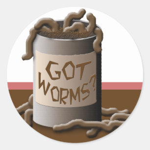 Heb je Worms? Ronde Sticker