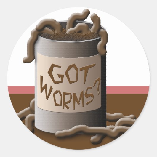 Heb je Worms? Ronde Sticker (Voorkant)