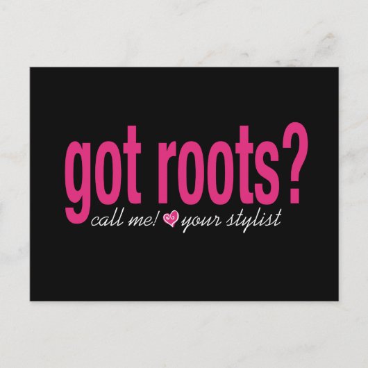 Heb je wortels? Briefkaart (Voorkant)