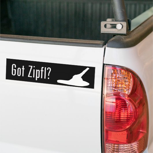 Heb je Zipfl? Bumpersticker (Op Truck)