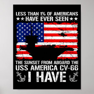 Heb je zonsondergang gezien vanaf boord van uss am poster