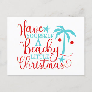 Heb jezelf een beachy kerst feestdagenkaart