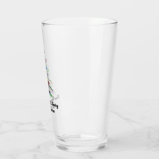 Heb jezelf een eng kerstfeest! glas (Links)