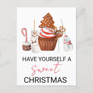 Heb jezelf een mooie kerstbehandeling briefkaart