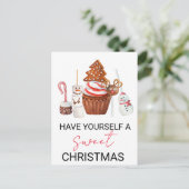 Heb jezelf een mooie kerstbehandeling briefkaart (Staand voorkant)