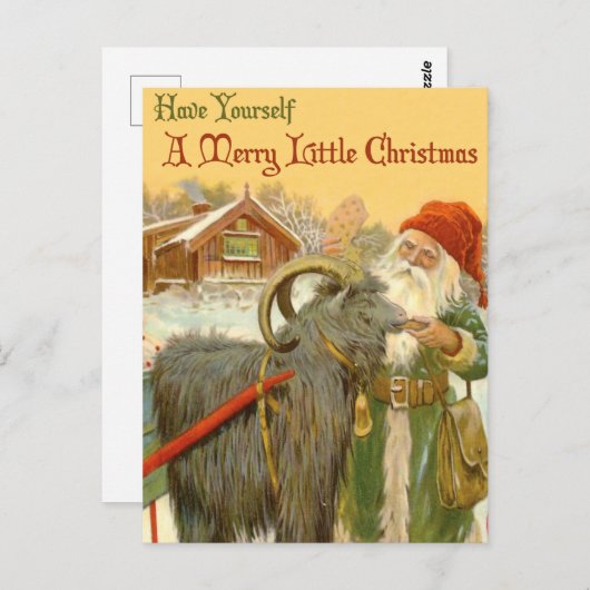 Heb jezelf een prettige kerst briefkaart (Voorkant / Achterkant)