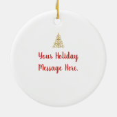 Heb jezelf een prettige kerst keramisch ornament (Achterkant)