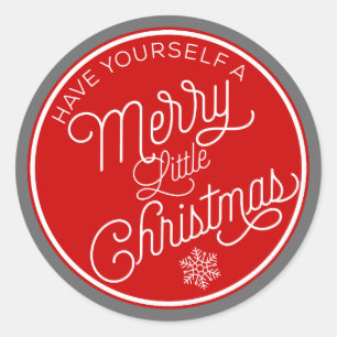 Heb jezelf een prettige kerst ronde sticker