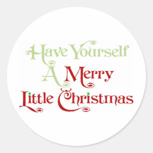 Heb jezelf een prettige kerst ronde sticker