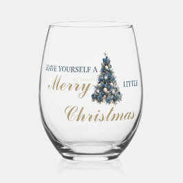 Heb jezelf een prettige kerst wijnglas zonder voet