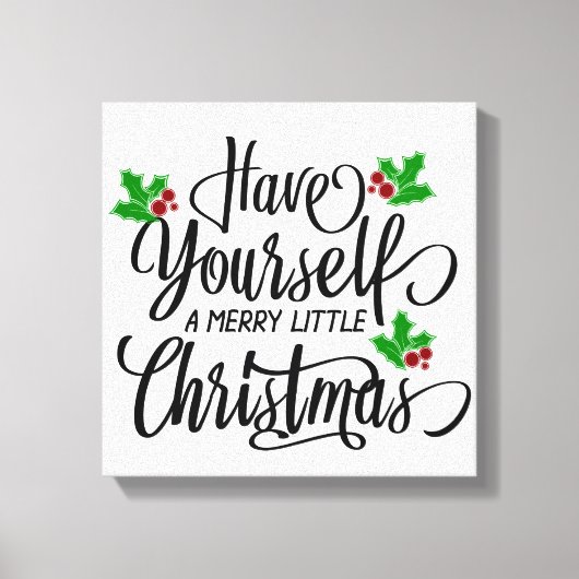 Heb jezelf een prettige kerstfeestdag canvas afdruk (Voorkant)