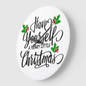 Heb jezelf een prettige kerstfeestdag grote klok (Hoek)