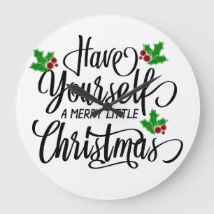 Heb jezelf een prettige kerstfeestdag grote klok