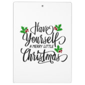 Heb jezelf een prettige kerstfeestdag klembord (Achterkant)