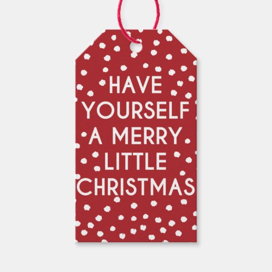 Heb jezelf een prettige kerstpols cadeaulabel (Voorkant)