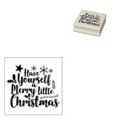 Heb jezelf een prettige kersttypografie 	rubberstempel (Gestempeld)