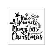 Heb jezelf een prettige kersttypografie 	rubberstempel (Afrduk)