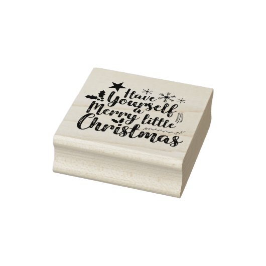 Heb jezelf een prettige kersttypografie 	rubberstempel (Stempel)