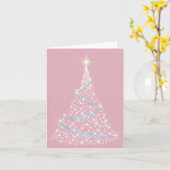 Heb jezelf een roze kerst kaart (Gele Bloem)