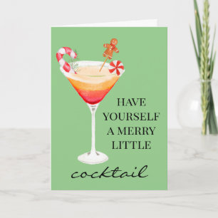 Heb jezelf een vrolijk cadeautje voor de cocktail feestdagen kaart