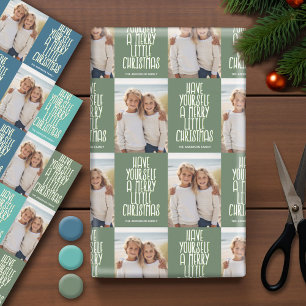 Heb jezelf een vrolijke kerst 1 foto grillig inpakpapier vel