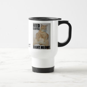 HEB KOFFIE NOODZAKELIJK. Manx Cat Sitting Funny Reisbeker
