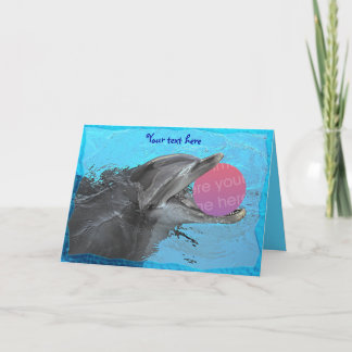 Heb pret met een dolfijn (sjabloon 2) kaart